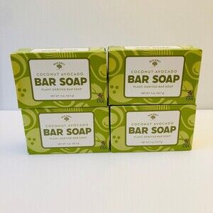 Bolero of Beverly Hills Coconut Avocado Bar Soap Plant Derived 4 Pack